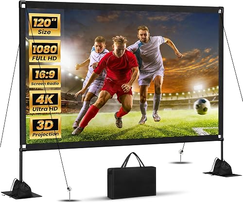 120inch Projector Screen with Stand: Portable Projector Screen Outdoor — How the options on this page compare