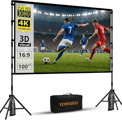 TOWOND Projector Screen with Stand, 100 inch Outdoor Projector Screen — Final verdict and top picks lineup