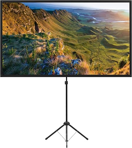 Projector Screen with Stand, 100 Inch Outdoor Projection Screen 16:9 a — Our recommended pick for most buyers